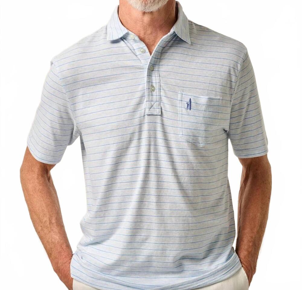 NEW JOHNNIE-O original matthis stripe short sleeve polo in air